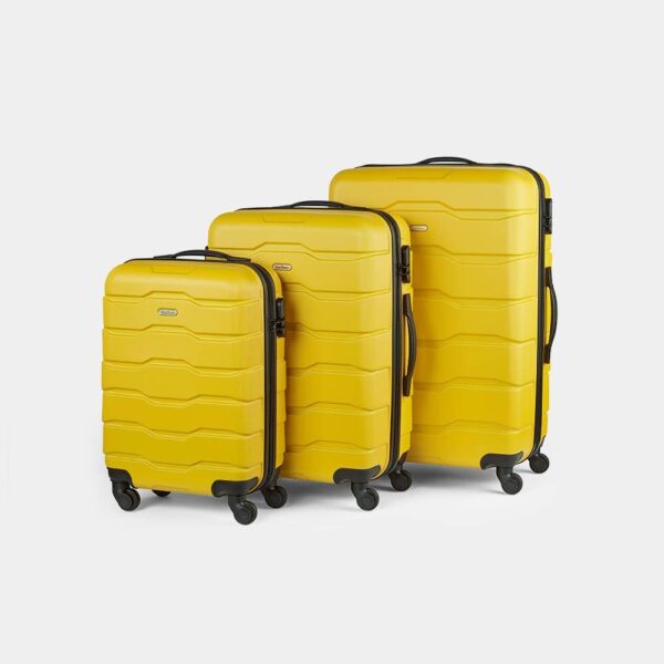 3pc Bumblebee Yellow Luggage Set