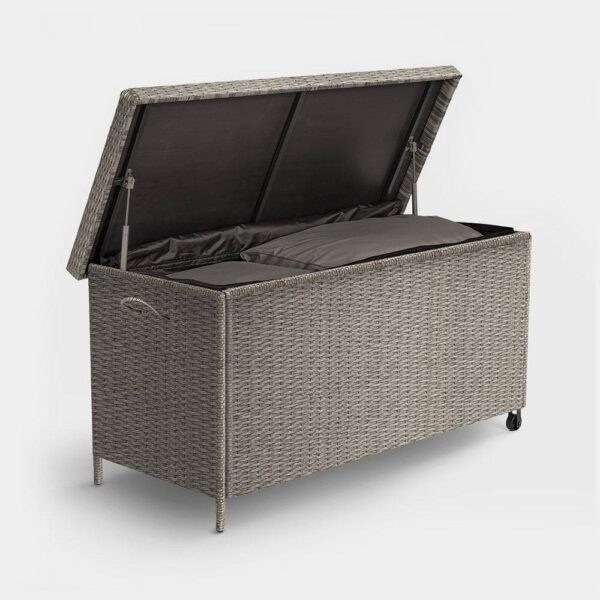 Rattan Look Outdoor Cushion Storage Box