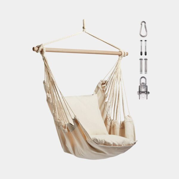 Seville Beige Hanging Swing Chair