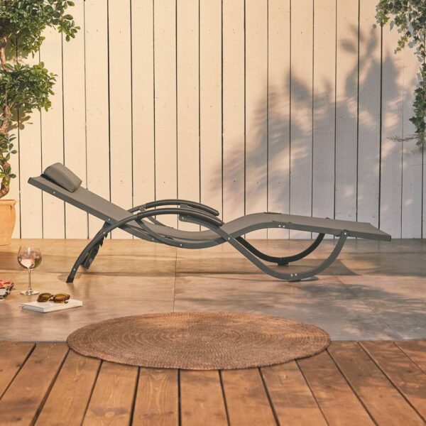 Folding Textoline Sunlounger - Image 3