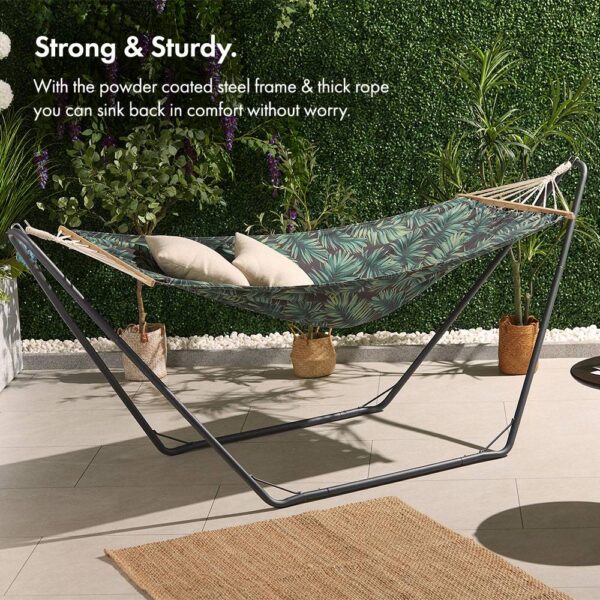 Ibiza 1 Person Palm Leaf Hammock with Stand - Image 2