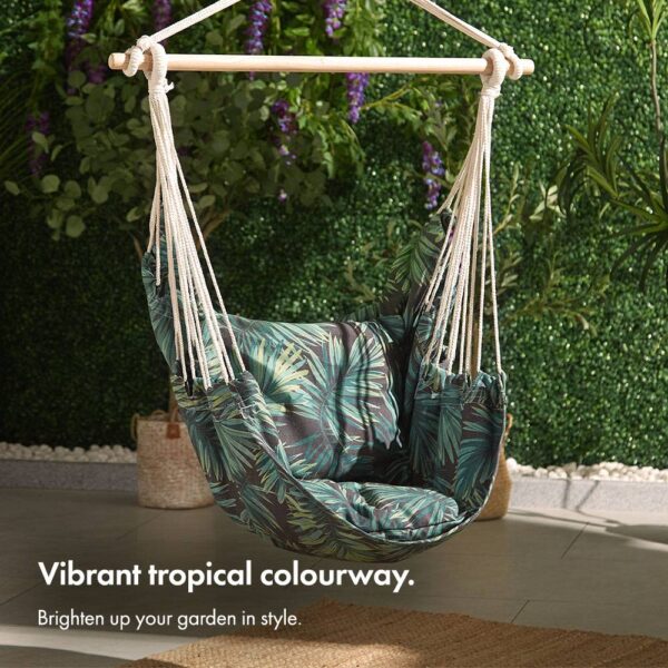 Seville Palm Leaf Hanging Swing Chair - Image 2