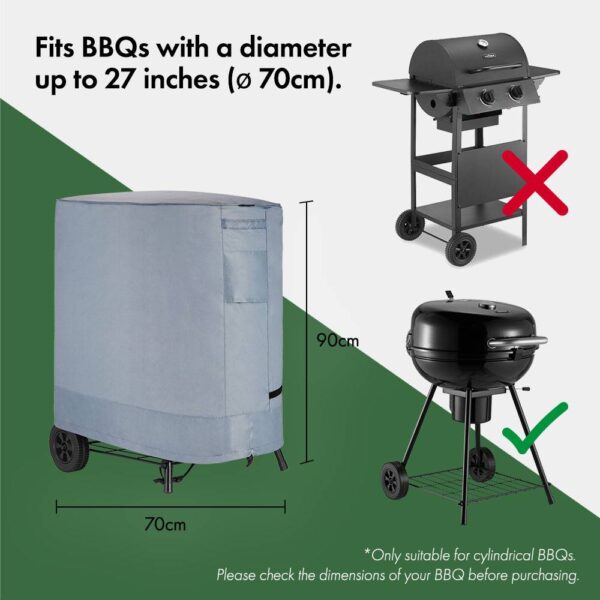 Kettle BBQ Cover (H)90cm x (W)70cm - Image 2