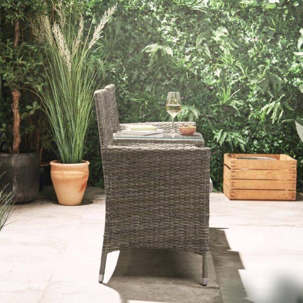 Grey Rattan Garden Loveseat - Image 4