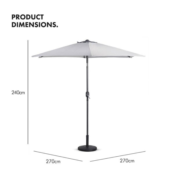 Grey Steel Parasol  12KG Parasol Base Set - Image 5