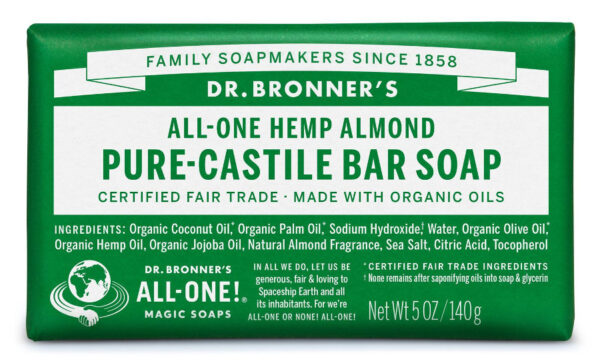 Dr Bronner Organic Almond Soap Bar - 140g