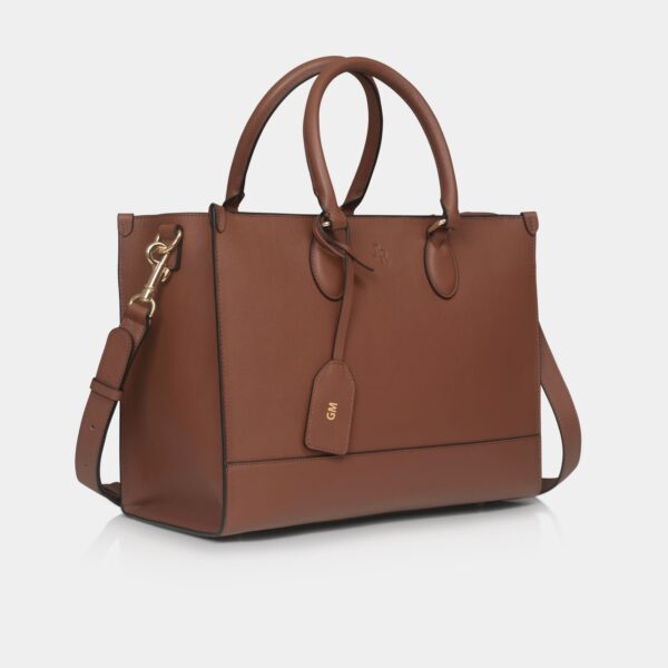 Women's Luxe Leather Belgrave Work bag - Tan