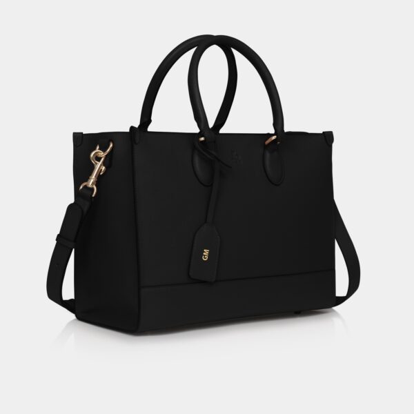 Women's Luxe Leather Belgrave work bag  - Black