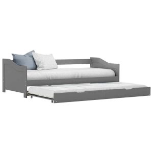 Opulent Reverie Grey Pull-Out Sofa Bed Frame