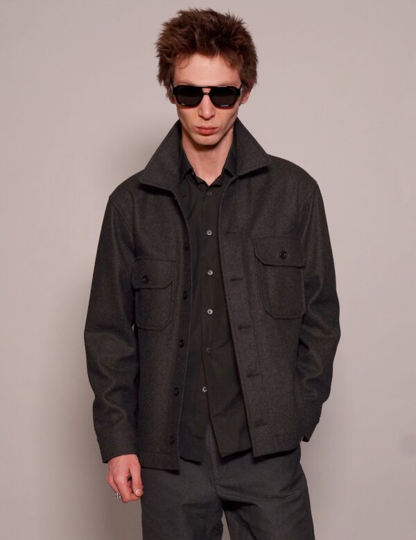 Cotton Workshirt in Dark Grey | Size: M