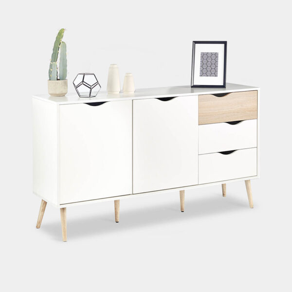 White  Oak Effect Large Sideboard