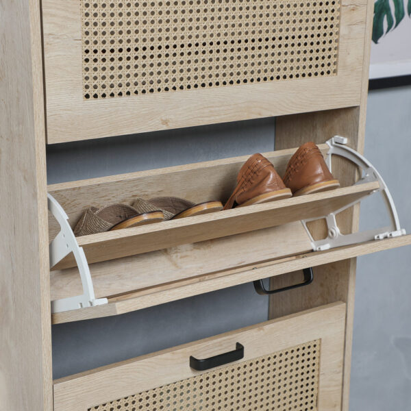 Lena Rattan Shoe Storage Cabinet - Image 5