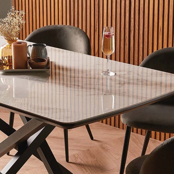 Atherton 6 Seater Ceramic Dining Table - Image 3