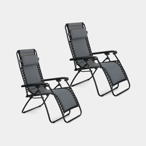 Set of 2 Padded Zero Gravity Chairs