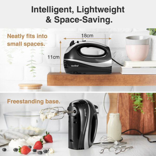 300W Hand Mixer - Black - Image 3