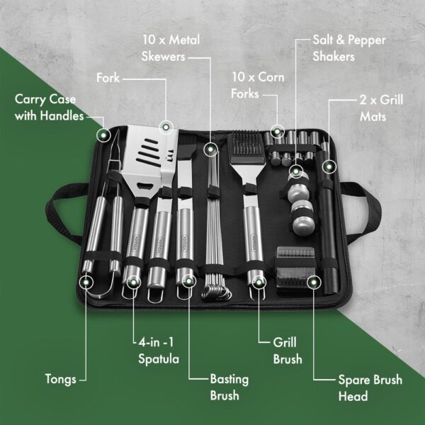 30pc BBQ Tool Set with Nylon Case - Image 3