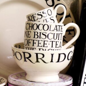 Seconds Black Toast French Bowl - Unique Handmade & Handpainted English Earthenware Decorative Plates | Emma Bridgewater