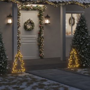 Mafett 60 cm Christmas Light Decoration Tree with Spikes – 80 LEDs for Festive Illumination