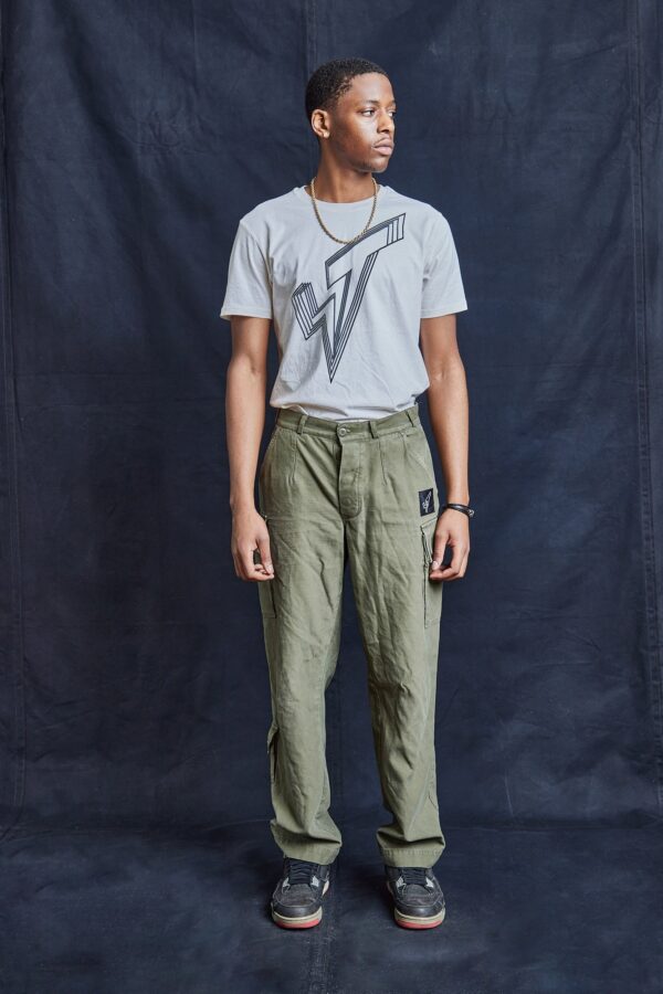 Olive Khaki Cargo Trousers | Size: 32