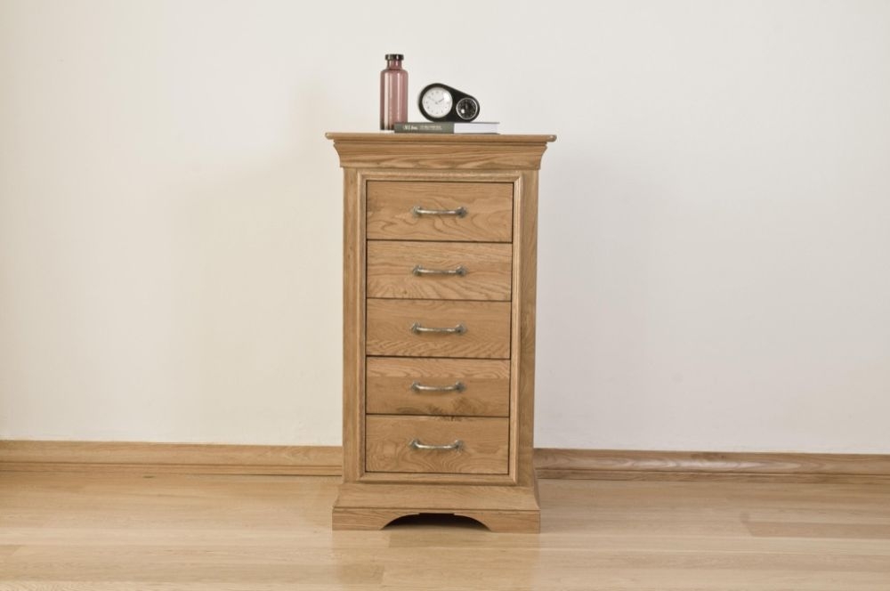 Lyon Oak 5 Drawer Chest - Image 3