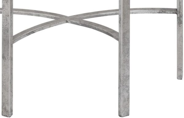 Silver Mirrored Half Moon Table - Image 2
