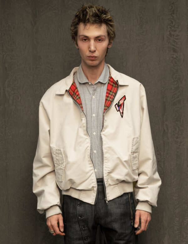 Classic Harrington Jacket in White | Size: S