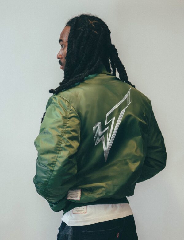 MA 1 Logo Bomber in Green | Size: S