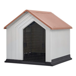 Orange Small Waterproof Plastic Dog House Pet Kennel
