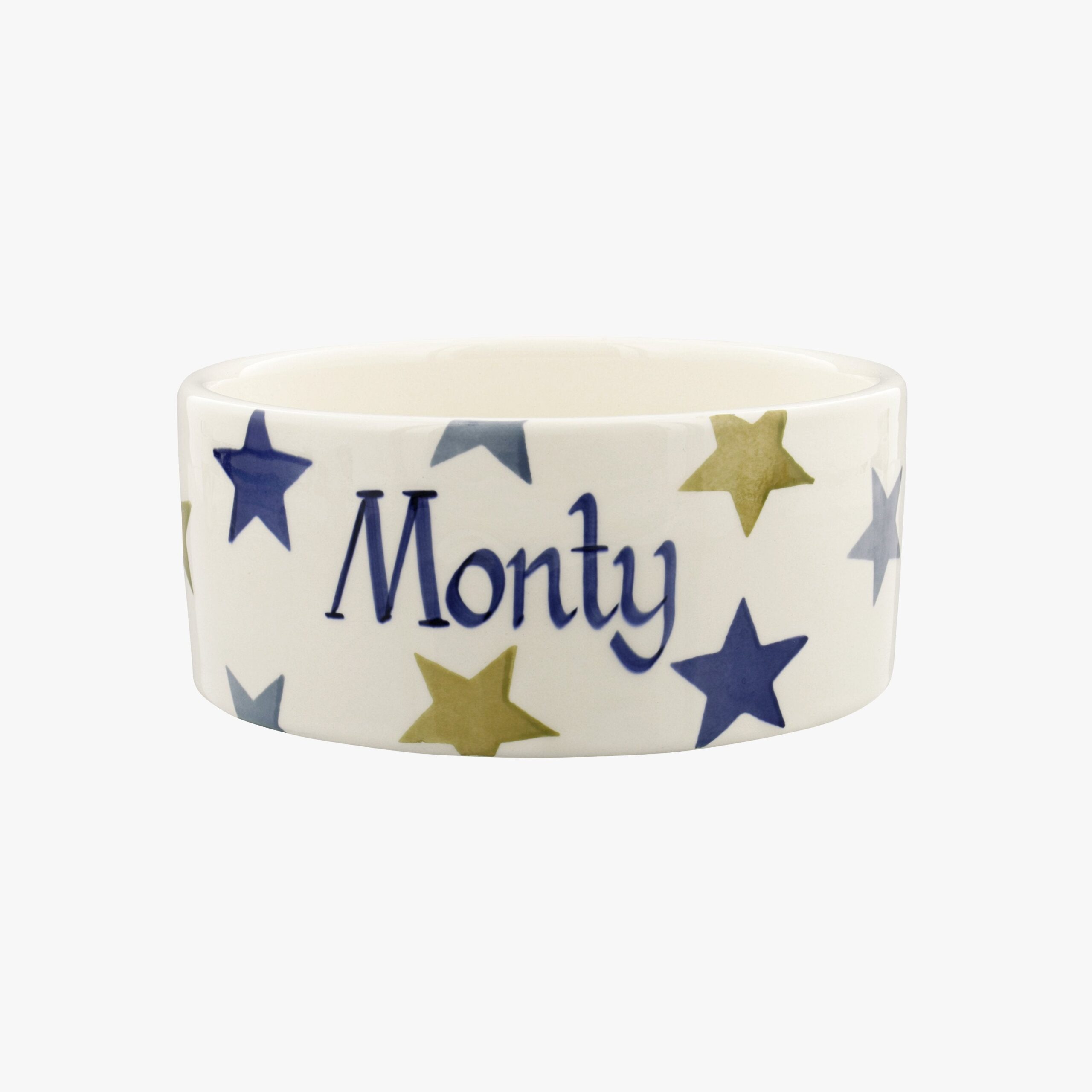 Personalised Stormy Stars Small Pet Bowl  - Customise Your Own Pottery  | Emma Bridgewater