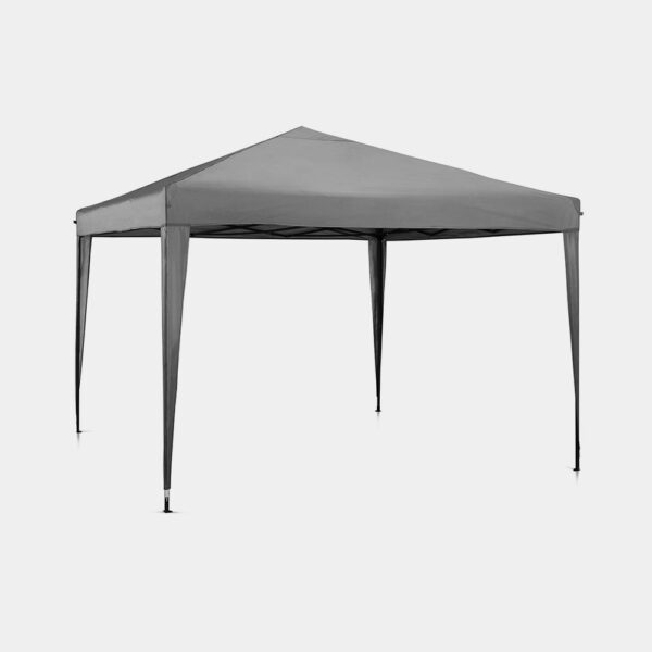 Grey 3m x 3m Pop-Up Gazebo - 2.5m Max roof height