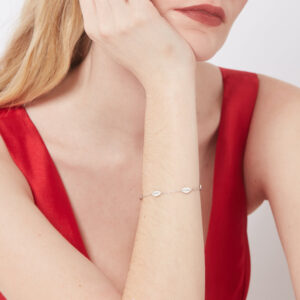 Sterling Silver Luna Lip Chain Bracelet Sterling Silver Luna Lip Chain Bracelet