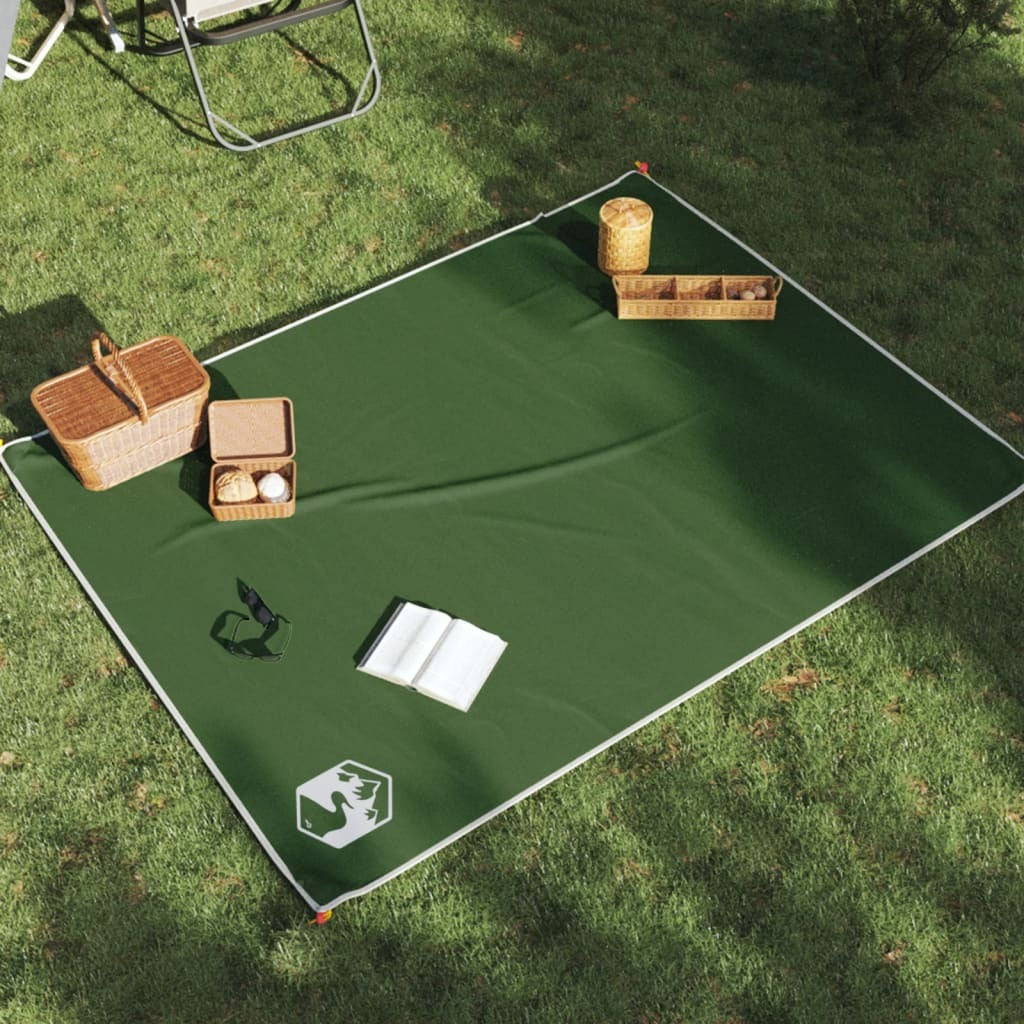 Mafett Picnic Blanket with Pegs – 205x155 cm Green Outdoor Mat for Camping & Picnics