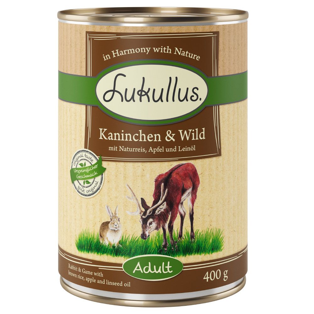Lukullus Saver Pack 24 x 400g - Rabbit & Game
