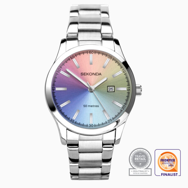 Sekonda Sekonda Taylor Ladies Watch | Silver Alloy Case & Stainless Steel Bracelet with Rainbow Dial | 40534