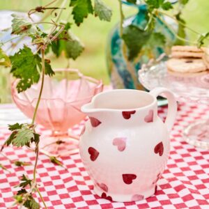 Pink Hearts 1/2 Pint Jug - Unique Handmade & Handpainted English Earthenware Decorative Jug | Emma Bridgewater