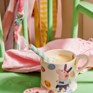 Easter Peppa & George Small Mug - Unique Handmade & Handpainted English Earthenware Tea/Coffee Mug | Emma Bridgewater