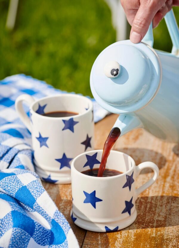 Blue Star Small Mug - Unique Handmade & Handpainted English Earthenware Tea/Coffee Mug  | Emma Bridgewater