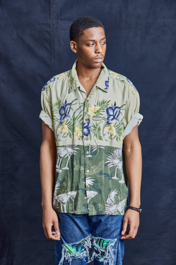 50/50 Hawaiian Shirt- Martini | Size: L