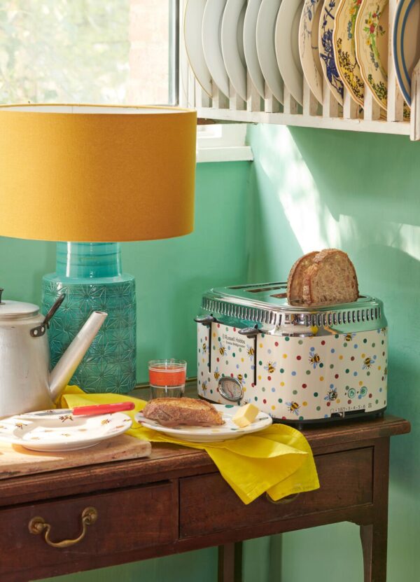 Russell Hobbs Bumblebee & Small Polka Dot Retro 4 Slice Toaster  | Emma Bridgewater