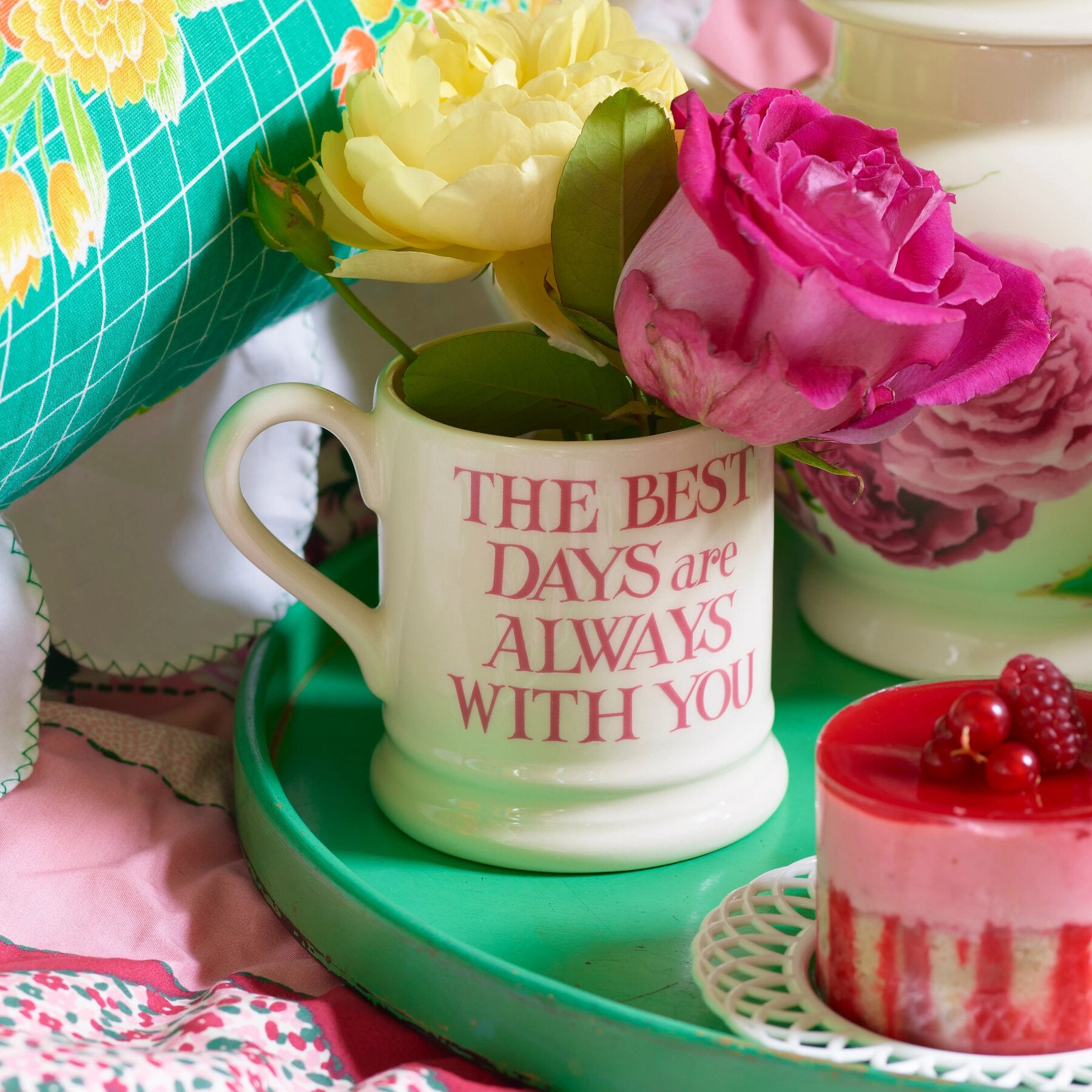 Emma Bridgewater Seconds Pink Toast My Brilliant Friend 1/2 Pint Mug - Unique Handmade & Handpainted English Earthenware Tea/Coffee Mug - Image 3