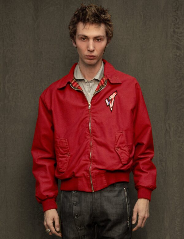 Classic Harrington Jacket in Red | Size: M