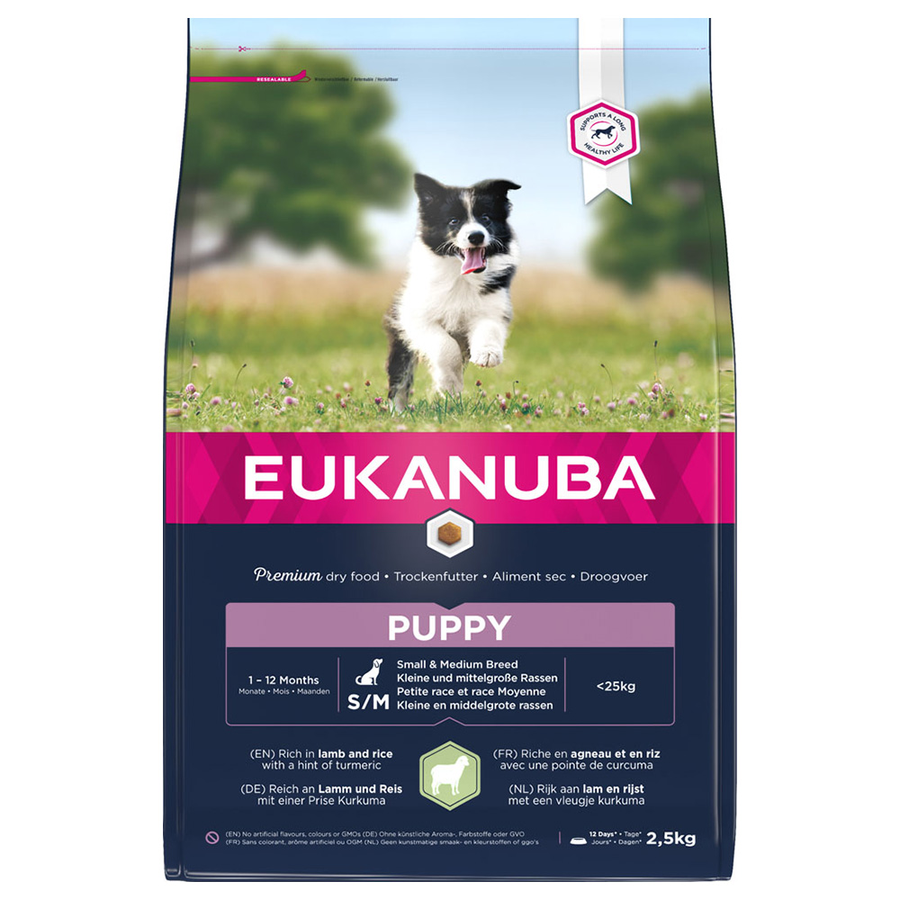 Eukanuba Puppy Small & Medium Breed – Lamb & Rice  - 2.5kg