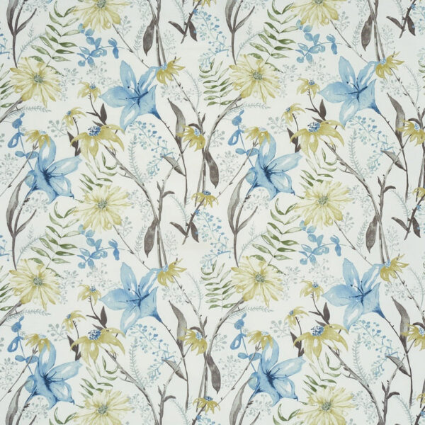 Prestigious Textiles Roof Garden Made To Measure Lined Curtains Slate Blue