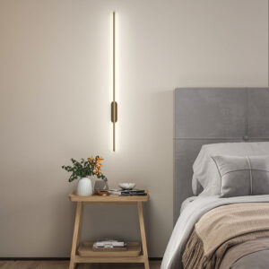 1M Modern Wall Light Gold Linear LED Cool White Light Sconce