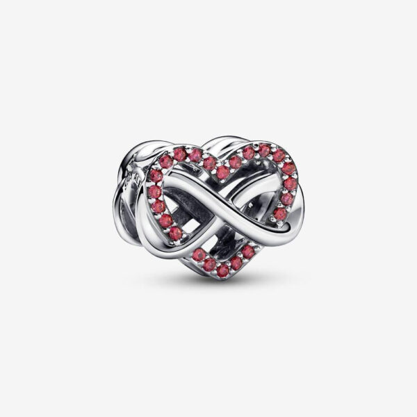 Pandora Family Infinity Red Heart Charm