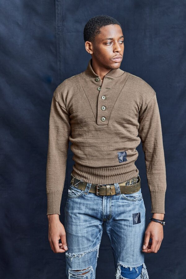 Khaki Military Sweater | Size: L