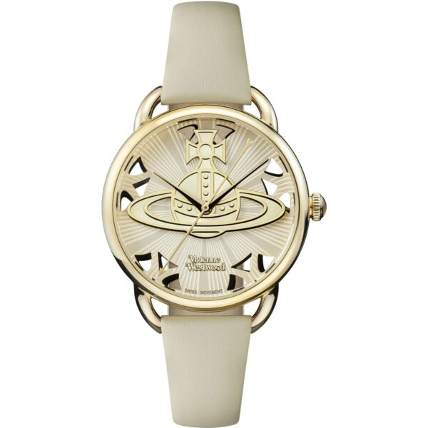 Vivienne Westwood Leadenhall Cream Gold Dial Ladies Watch VV163CMCM