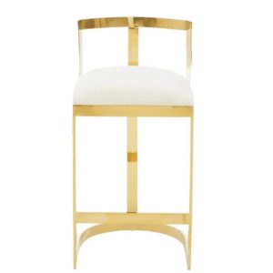 Ivory Gold Finish Barstool
