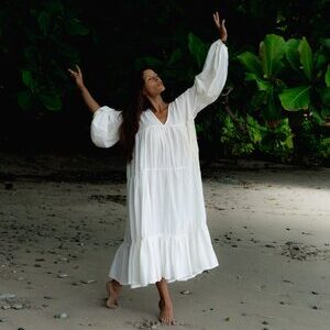 A Perfect Nomad SWEET SERENITY DRESS, WHITE - WHITE ONE SIZE