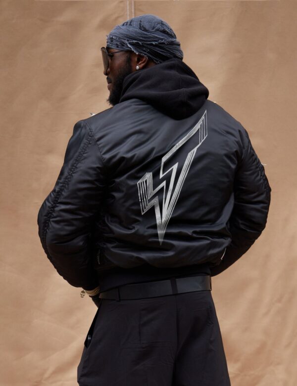 MA 1 Logo Bomber in Black | Size: L